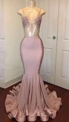 Sexy Mermaid Dusty Rose Sweetheart Shiny Backless Long Prom Dresses 2025