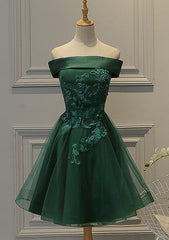 A-line Square Neckline Sleeveless Tulle Satin Short/Mini Homecoming Dresses With Appliqued Beading