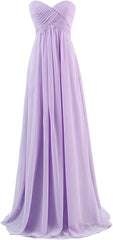 Sweetheart Bridesmaid Chiffon Prom Dress Long Evening Gown