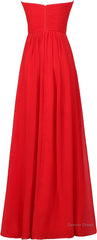 Sweetheart Bridesmaid Chiffon Prom Dress Long Evening Gown