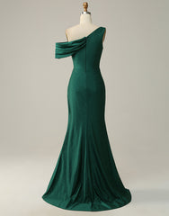 Dark Green Off The Shoulder Long Glitter Prom Dresses With Split