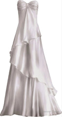 Sweetheart White Chiffon Prom Dress Long Party Dresses