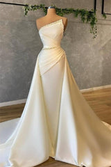 A-line Asymmetrical Beaded Floor-length Open Back Sleeveless Prom Dresses