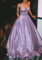 A line prom evening Dresses ,purple fashion gown