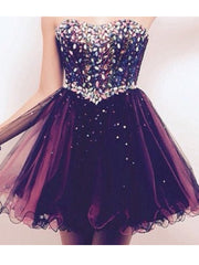 A Line Sweetheart Neck Short Prom Dresses, Graduation Dresses, Homecoming Dresses