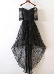 BLACK LACE EVENING Dresses BLACK LACE HIGH LOW PROM Dresses