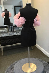 Black Off the Shoulder Velvet Tight Homecoming Dresses