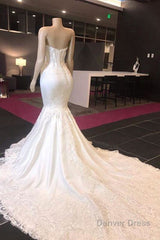 Luxury Sweetheart Appliques Mermaid Wedding Dress