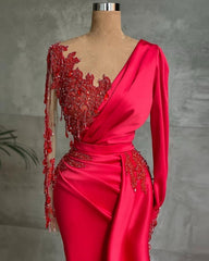 Red Prom Dresses Long Cheap | Evening dresses with sleeves