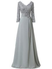 Cheap Elegant V-Neck Appliques A-Line Mother Of The Bride Dresses