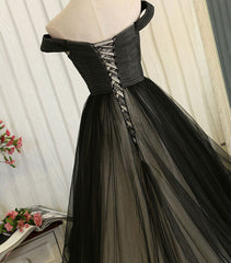 Custom Made  Tulle  Off Shoulder Long Prom Dresses, Evening Dresses