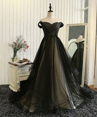 Custom Made  Tulle  Off Shoulder Long Prom Dresses, Evening Dresses