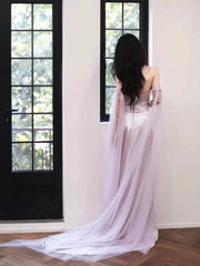 Cute Soft Satin Sweetheart Long Formal Gown, Satin Strapless Evening Dresses