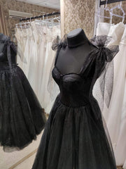 Black Tulle Dresses, Sleeveless Evening Dresses, Black Evening Gown Black Party Dresses, Wedding Guest Dresses, Corset Dresses