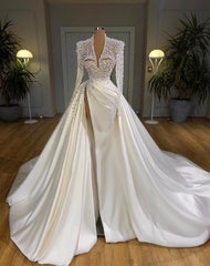 White Prom Dresses, Beaded Prom Dresses, 2025 Prom Dresses