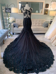 Black Wedding Dresses, Gothic Wedding Dresses, Mermaid Black Dresses, A Line Wedding Dresses, Black Lace Wedding Dresses, Illusion Back Wedding Dresses