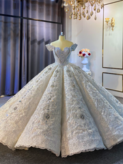 Dubai Style Luxury Noble Beading Crystal Wedding Dresses