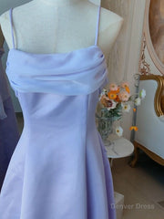 Elegant Purple Spaghetti Straps Prom Dress Fairy Formal Party Gown Evening Dress