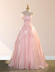 Vestido de baile de organza rosa brilhante elegante vestidos quinceanera