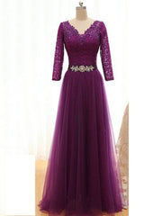 Fashionable Long Sleeves Floor-Length Mother of the Bride Dresses