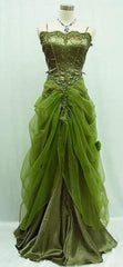 Fashion Sexy Green Tulle Evening Dresses With Beading