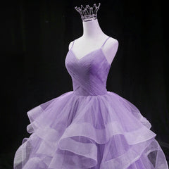 Glam Tulle Light Purple Long Formal Dresses Ball Gown Sweet 16 Dresses prom Dresses shops