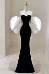 Gorgeous Sheath Off The Shoulder Black Velvet Evening Dresses Prom Dresses Birthday Outfits