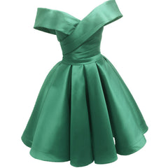 Grüner Satin Schatz von Schultersatin -Partykleid, grüne Heimkehrkleid für Abschlussballkleid