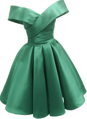 Grüner Satin Schatz von Schultersatin -Partykleid, grüne Heimkehrkleid für Abschlussballkleid