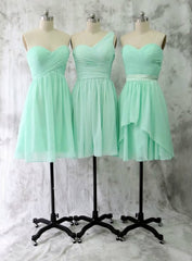 Knee Length Sweetheart Mint Bridesmaid Dresses