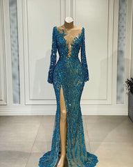 Memaid Long Prom Dresses Sexy Evening Gown