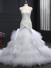 Mermaid Sweetheart Sleeveless Wedding Gowns Bridal Wedding Dresses