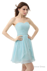 Mint Green Pleated Lace Short Homecoming Dresses