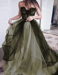 Green/Purple Elegant Lace Tulle A-Line Long Tulle Formale Prom Abito da sera Sexy Wedding Abito da sposa sexy