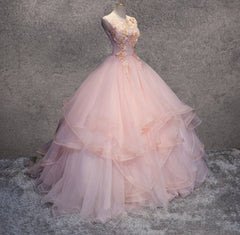 Vestido de baile de organza rosa de banheira