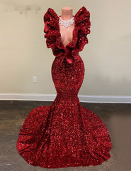 Red Prom Dresses, Deep V Neck Prom Dresses, Mermaid Evening Dresses, Cheap Evening Dresses, Red Prom Dresses, Sparkly Evening Dresses, New Arrival Evening Dresses