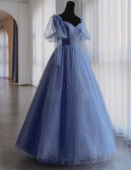 Prom Dresses, High End Atmosphere Puff Sleeve Bridal Dresses, Long Sleeve Banquet Evening Dresses, Fairy Thin Puff Skirt