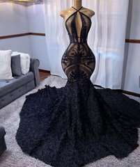 Платья для вечеринок моды, роскошные выпускные платья Halter, черные вечерние платья формальные случаи