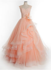 Prom Dresses Ball Gown Prom Dresses Long Charming Tulle Lace Prom Dresses