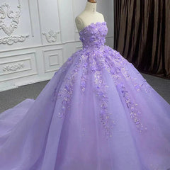 Quinceanera Dresses Elegant Party Princess Dresses Pearls Strapless Evening Gown Appliques Ball Gown