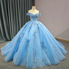 Quinceanera Dresses Elegant Sweetheart Off-the-shoulder Appliques Ball Gown