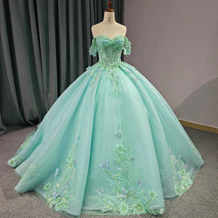 Quinceanera Dresses Exquisite Princess Ball Gown Cap sleeve Quinceanera Dresses with 3D Appliques