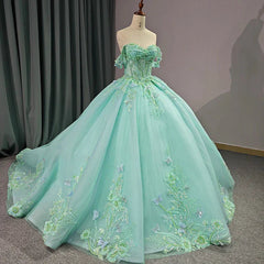 Quinceanera Dresses Exquisite Princess Ball Gown Cap sleeve Quinceanera Dresses with 3D Appliques