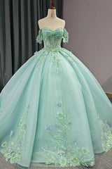 Quinceanera Dresses Exquisite Princess Ball Gown Cap sleeve Quinceanera Dresses with 3D Appliques