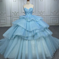 Quinceanera Dresses Romantic Princess Sleeveless Quinceanera Dresses Ruffle Strapless Sequins Ball Gown