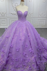 Quinceanera Dresses Sparkly Beading Appliques Evening Party Dresses Strapless Sweetheart Ball Gown