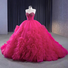 Quinceanera Dresses Stylish Luxury Evening Dresses Sweep Train Sleeveless Pleated Ball Gown