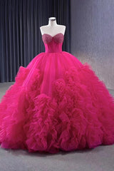 Quinceanera Dresses Stylish Luxury Evening Dresses Sweep Train Sleeveless Pleated Ball Gown