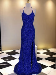 Sheath V-neck Sequin Sweep Train Velvet Sequins Dresses