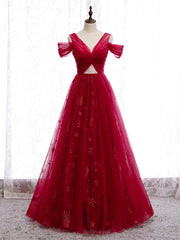 Shop Off The Shoulder Sparkle Appliques Sequin Burgundy Prom Dresses Under 120